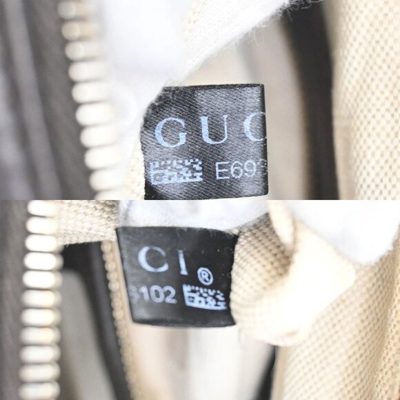 GUCCI GG Pattern Sherry Travel Hand Boston Bag Canvas Leather Brown GHW 74ZA087 - Picture 16 of 16